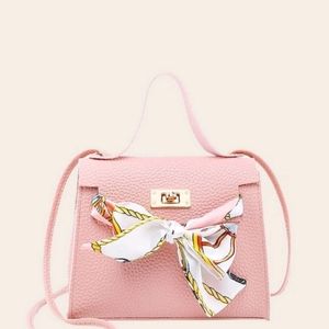 Pebble Detail Bow Tie Satchel Bag